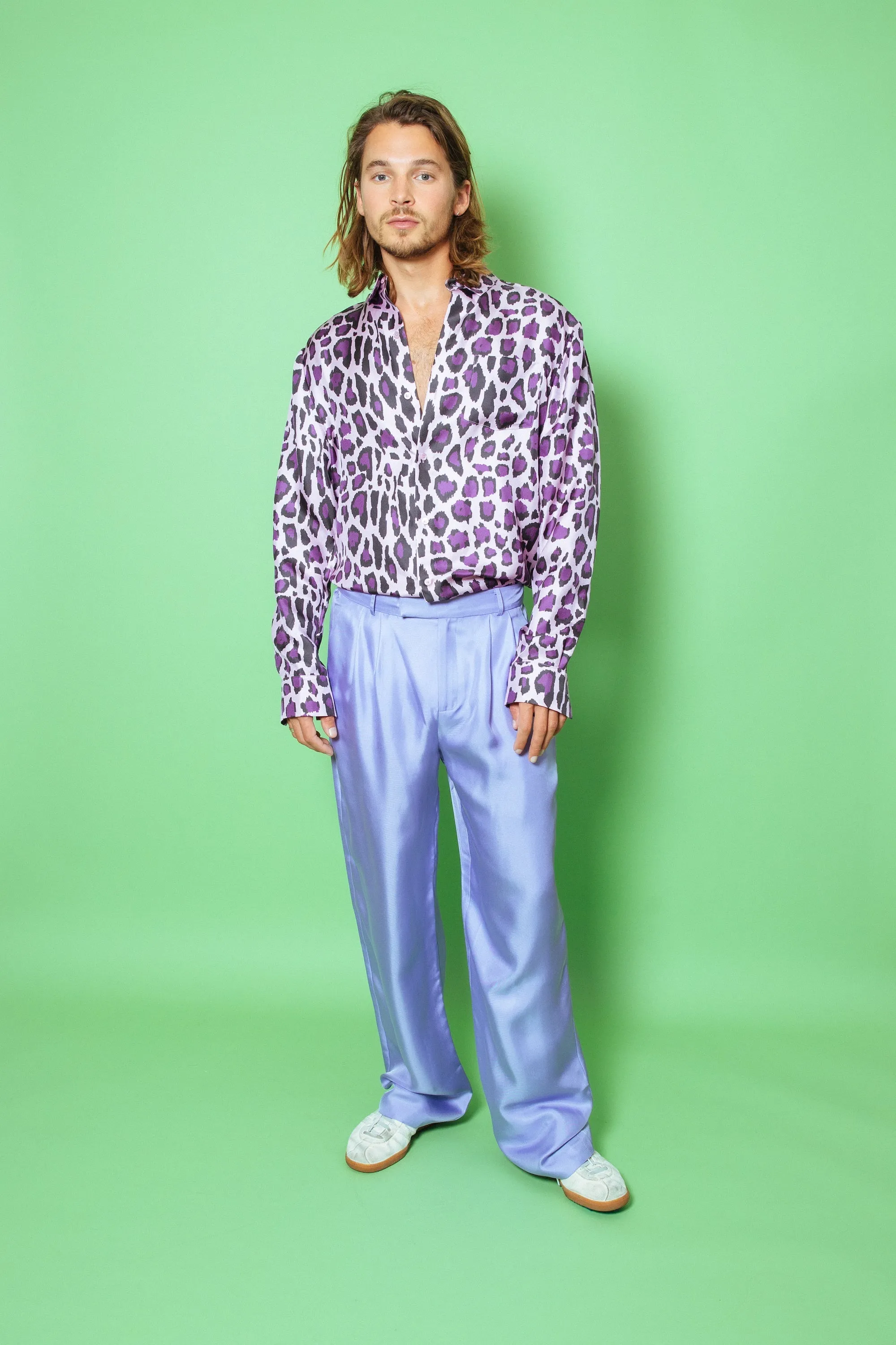 Salinas Silk Trouser Lilac Man