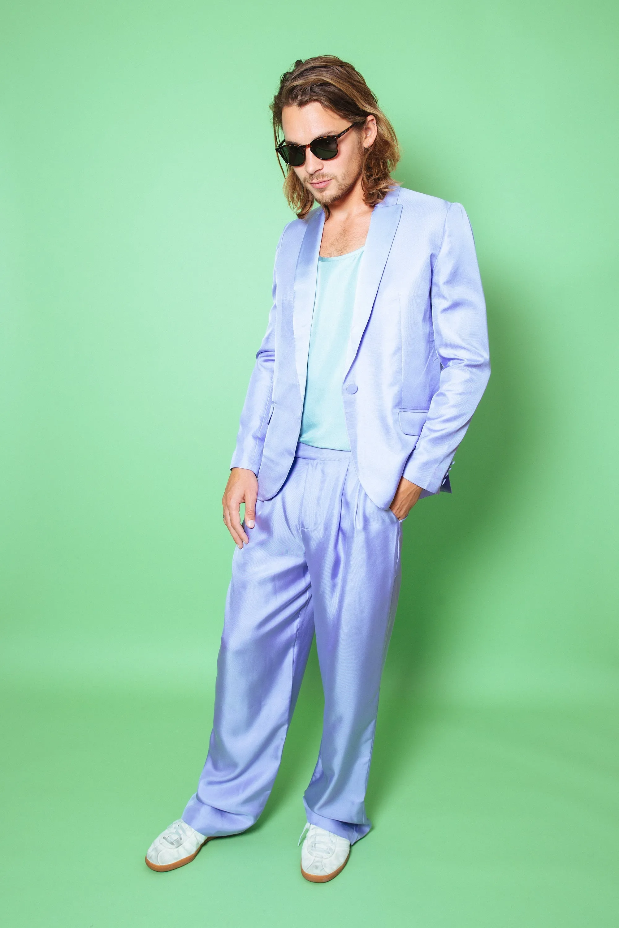 Salinas Silk Trouser Lilac Man