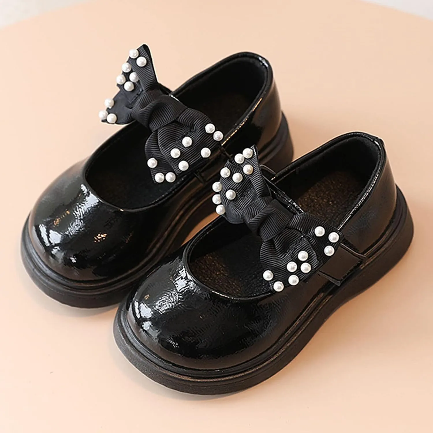 Sandals for Baby Girls Sandals Children Shoes Pearl Bow Tie Princess Shoes Dance Shoes Fun Girls Slippers