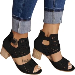 Sandals for Women, Summer Casual Wedge Sandals Hollow Out Shoes Platform Sandals with High Heel Beach Sandals