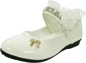 Shoes for Girls Comfortable PU Flats School Shoes for Girls Mary Jane Girls Flats Cute Girls Dress Shoes Princess Shoes
