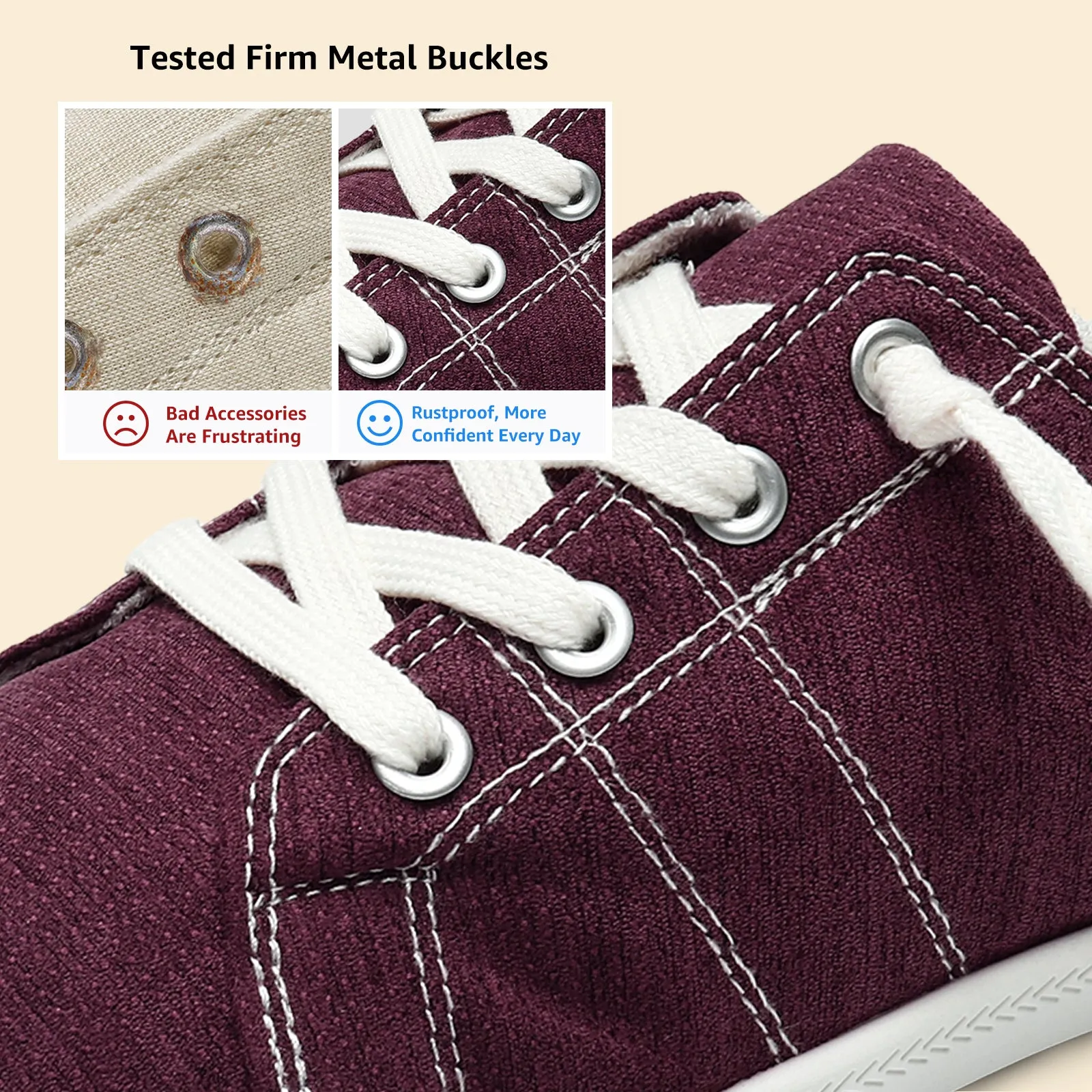 STQ Womens Slip On Sneakers, Comfort Casual Canvas Shoes