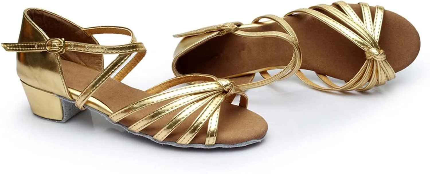 Summer Women Low Heel Sandals Satin Latin Dance Shoes Fashion Cross Straps Open Toe Ballroom Performance Dancing Wedding Shoes