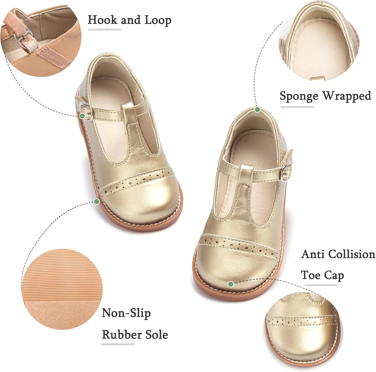 THEE BRON Girls Dress Shoes Little Kid Mary Jane School Uniform Shoes Oxford