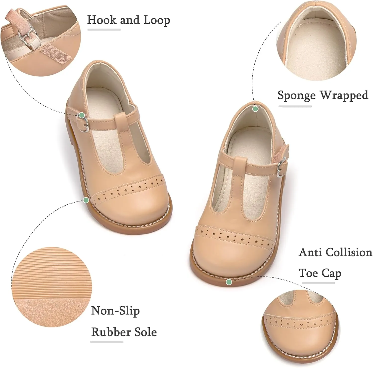 THEE BRON Girls Dress Shoes Little Kid Mary Jane School Uniform Shoes Oxford