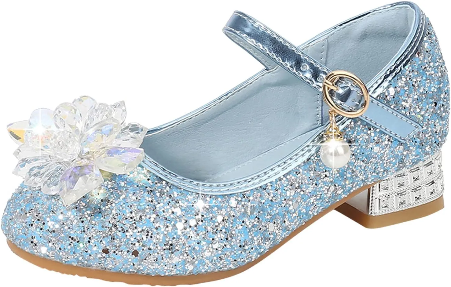 Toddler Girl Light up Sandals Toddler Little Kid Girls Dress Pumps Glitter Sequins Girls Slide on Sandals
