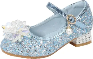 Toddler Girl Light up Sandals Toddler Little Kid Girls Dress Pumps Glitter Sequins Girls Slide on Sandals