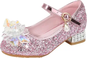 Toddler Girl Light up Sandals Toddler Little Kid Girls Dress Pumps Glitter Sequins Girls Slide on Sandals