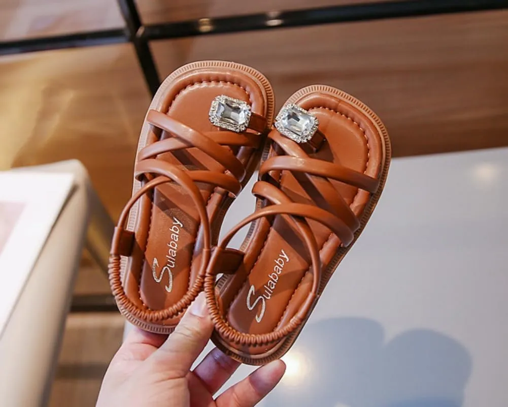 Toddler Girl Sandals Kids Summer Casual Open Toe Beach Dress Shoes for Little Kids