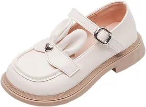 Toddler Water Sandals Girls Leather Rabbit Design Soft Round Toe Princess Dress Flat Toddler Outdoor Sandals