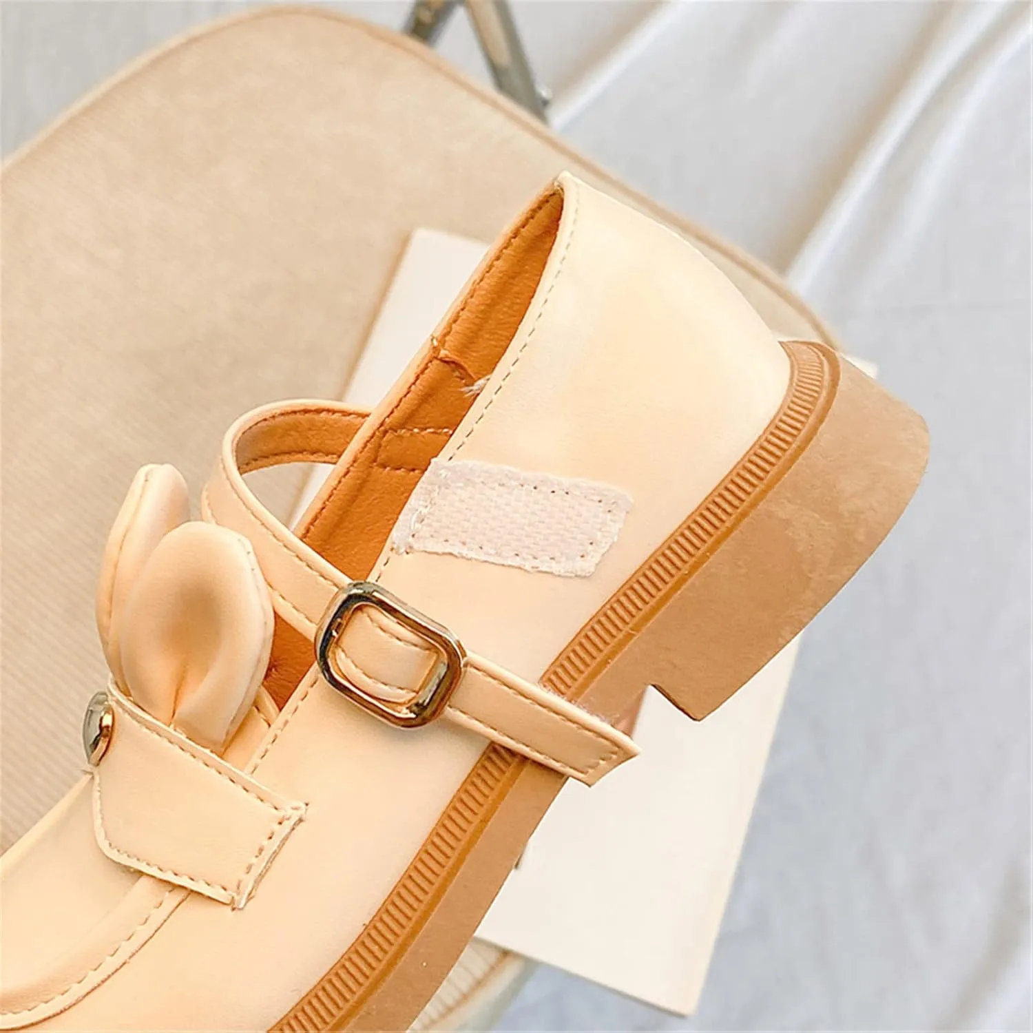 Toddler Water Sandals Girls Leather Rabbit Design Soft Round Toe Princess Dress Flat Toddler Outdoor Sandals
