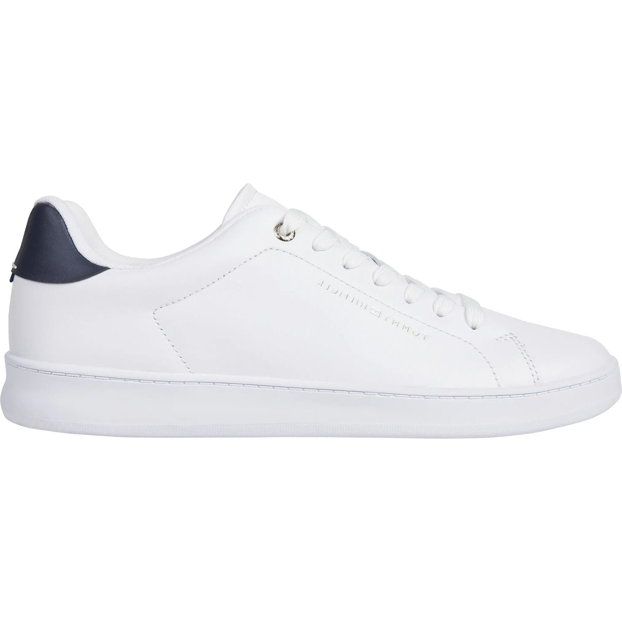 Tommy Hilfiger Mens Sneaker Court Cupsole Leather Gold White