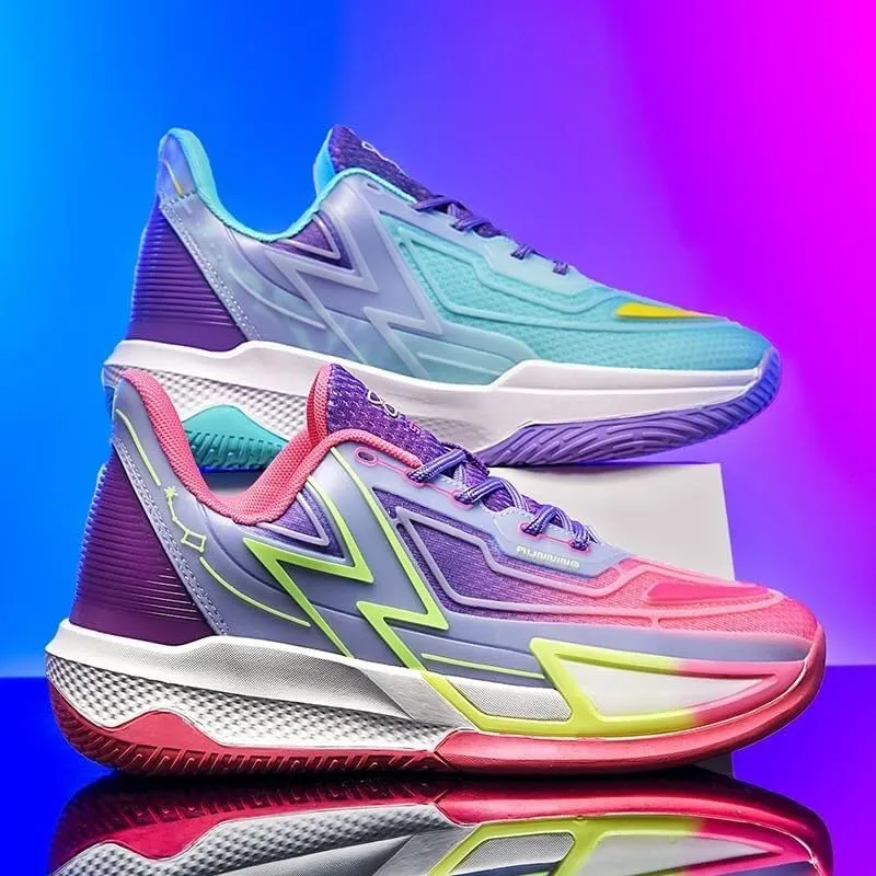 Unisex Basketball Shoes are Breathable Comfortable Non Slip Colorful Sports Training Shoes