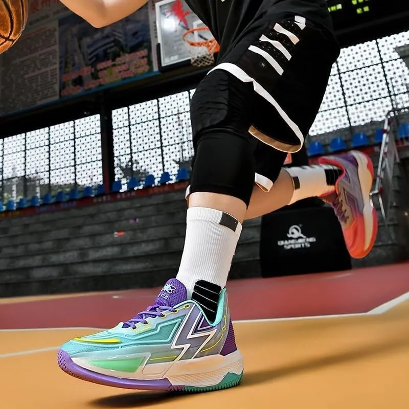 Unisex Basketball Shoes are Breathable Comfortable Non Slip Colorful Sports Training Shoes