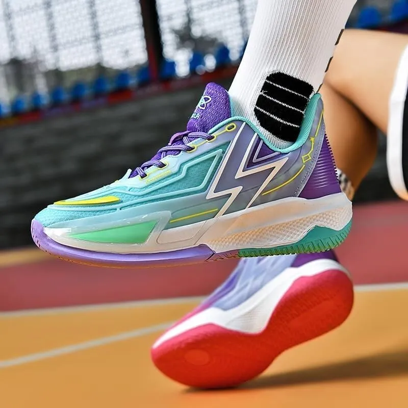 Unisex Basketball Shoes are Breathable Comfortable Non Slip Colorful Sports Training Shoes