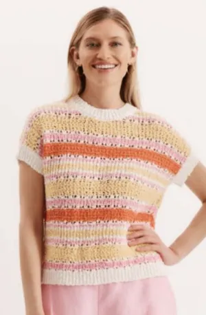 Vero Crochet Sweater | Multi Stripe