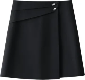 Women's High Waist A-Line Office Skirt - Spring Solid Pencil Skirt
