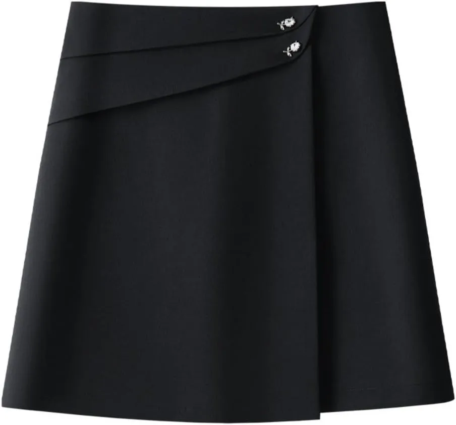 Women's High Waist A-Line Office Skirt - Spring Solid Pencil Skirt