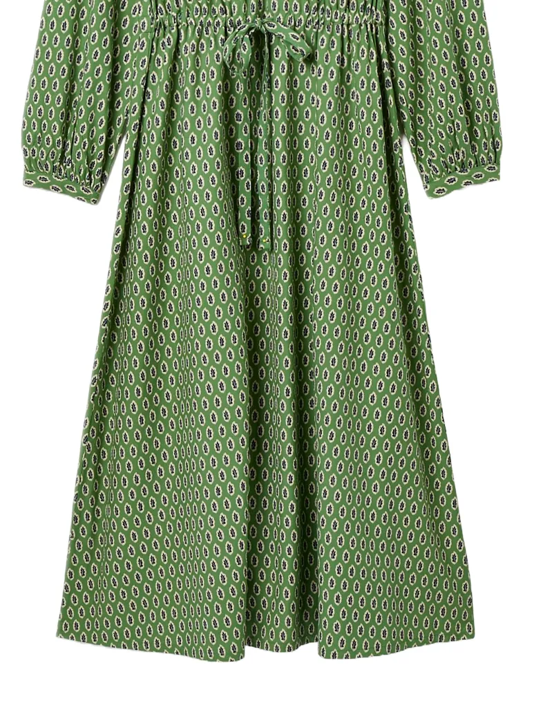 Women's Imogen  Long Sleeve Belted Midi Dress in Green