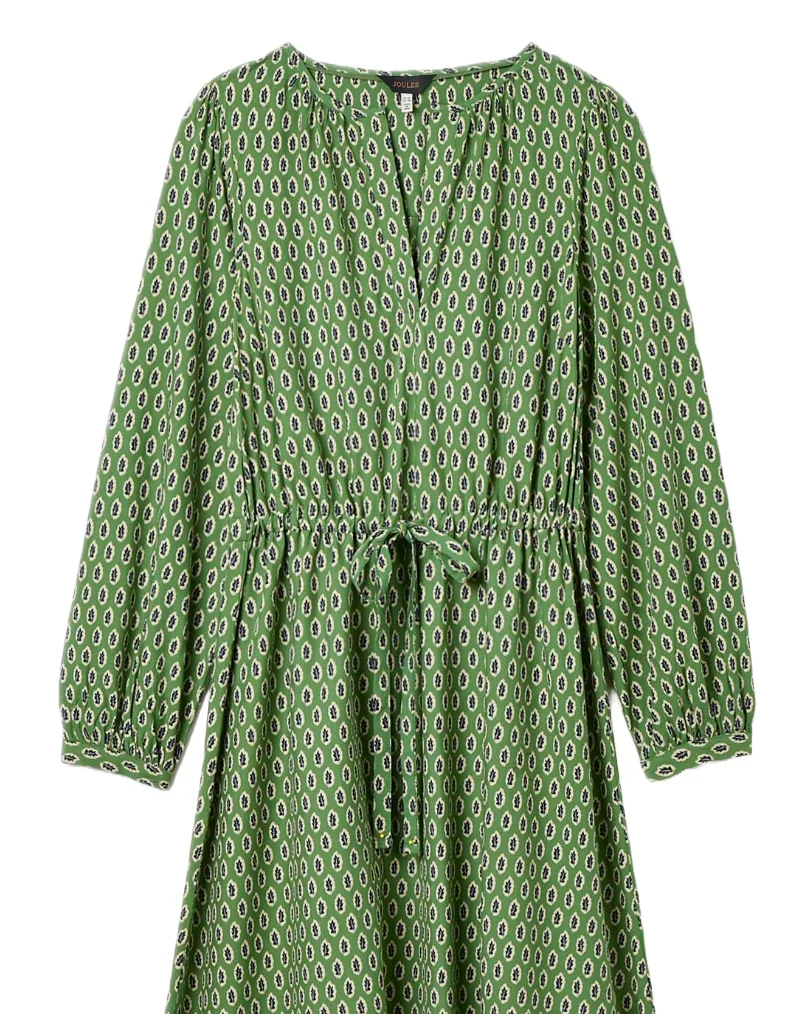 Women's Imogen  Long Sleeve Belted Midi Dress in Green