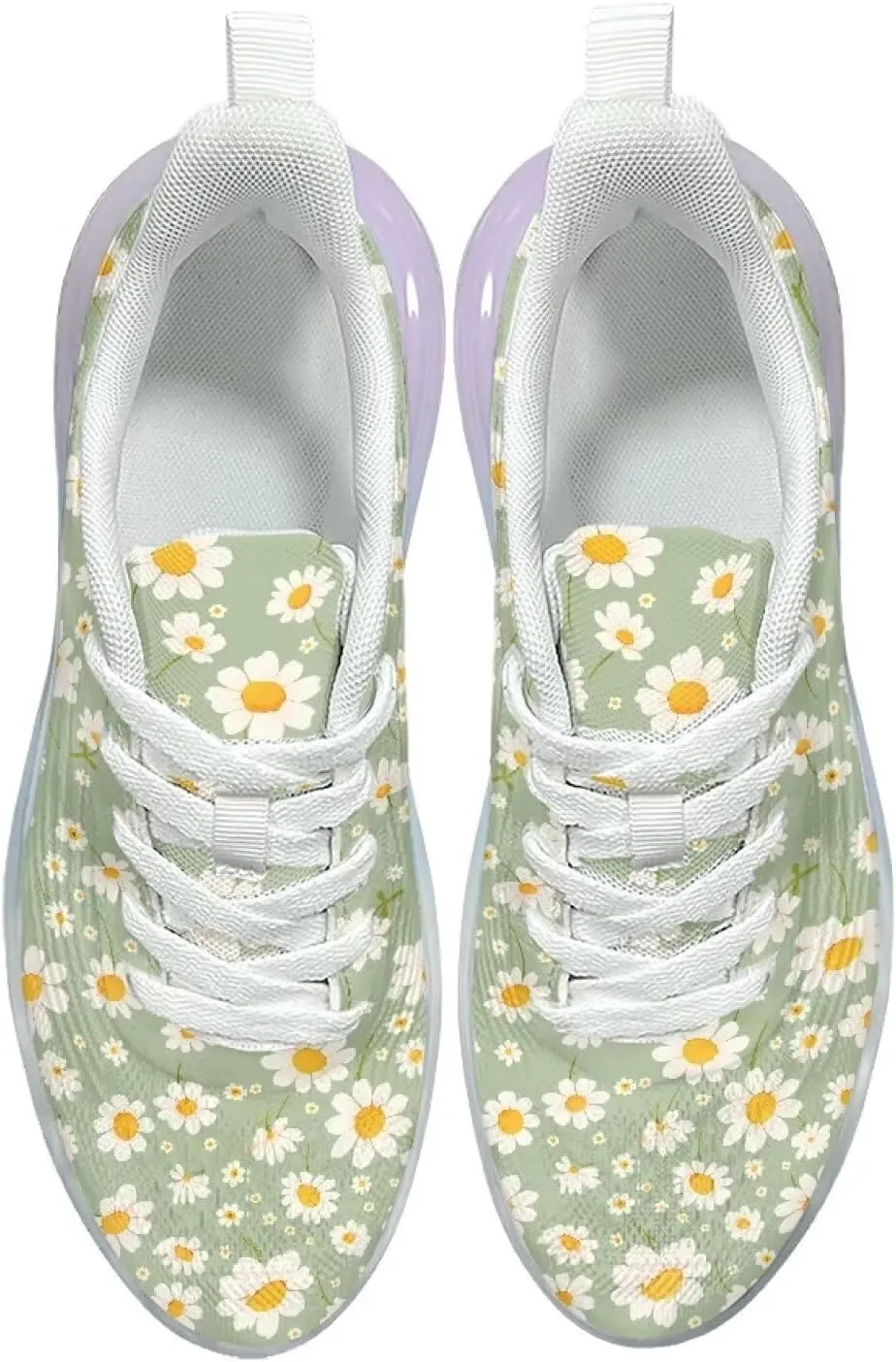 Womens Lightweight Running Walking Shoes Lace Up Breathable Air Cushion Non Slip Workout Sneakers SizeUS 6-11