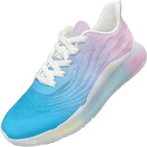 Womens Lightweight Running Walking Shoes Lace Up Breathable Air Cushion Non Slip Workout Sneakers SizeUS 6-11