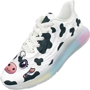 Womens Lightweight Running Walking Shoes Lace Up Breathable Air Cushion Non Slip Workout Sneakers SizeUS 6-11