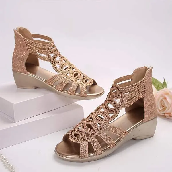 Women's Rhinestone Roman Sandals 15749661C