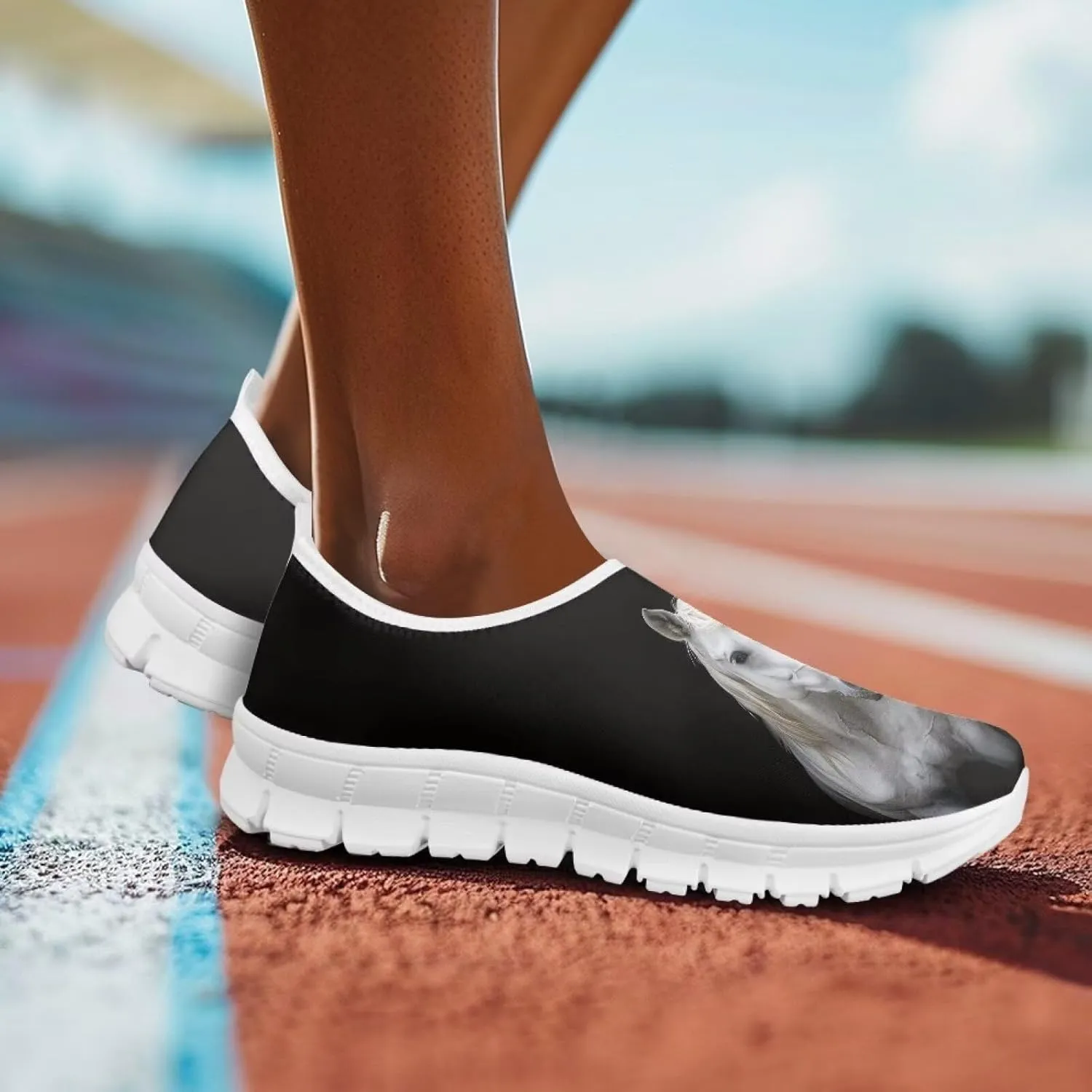 Womens Walking Shoes Slip on Loafers Tennis Shoes Casual Mesh Running Sneakers