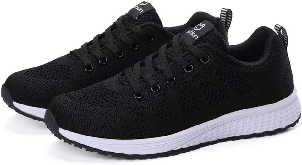 Womens White Tennis Shoes Leather Sneakers Casual Walking Shoes for Women White Running Shoes Womens Slip On Loafers Work Sneakers for Women