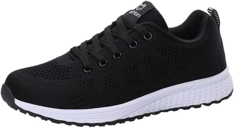 Womens White Tennis Shoes Leather Sneakers Casual Walking Shoes for Women White Running Shoes Womens Slip On Loafers Work Sneakers for Women