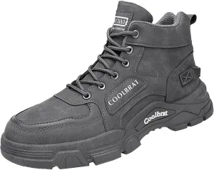 Work Boots for Men Slip On Hiking Sneakers Warm Booties Women Working Shoes Non Steel Toe Waterproof Work Shoes Non-Slip Hike Grounded Footwear