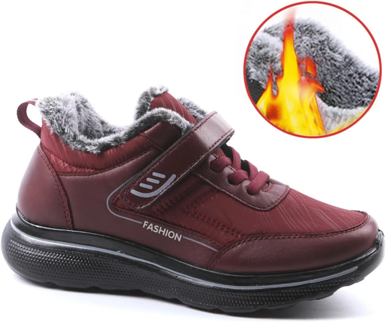 Work Boots for Men Steel Toe Hiking Sneakers with Warm Fur Lining Womens Workout Shoes Non Steel Toe Lightweight Outdoor Botas Mid Ankle Work Casual Hike Grounded Footwear
