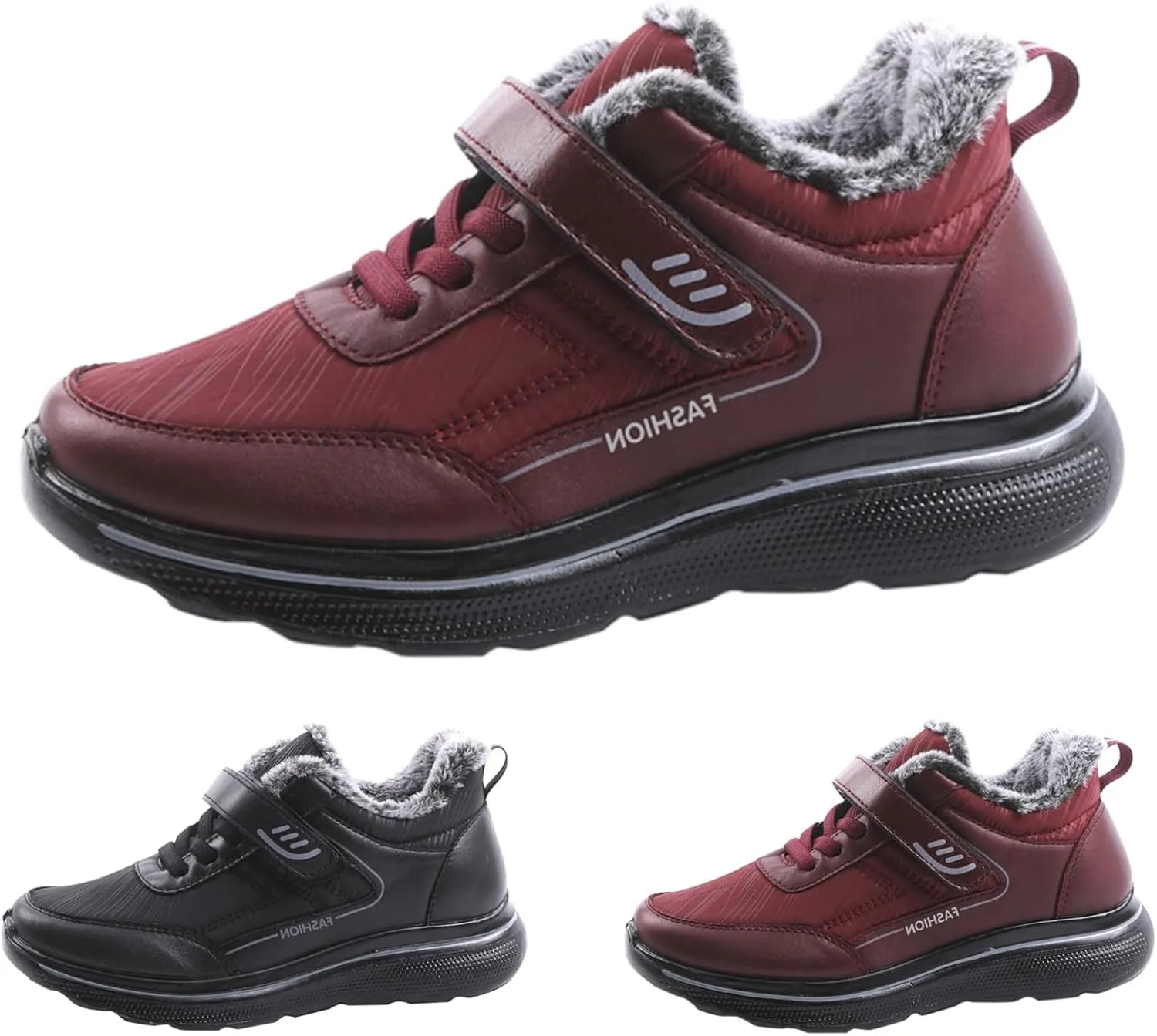 Work Boots for Men Steel Toe Hiking Sneakers with Warm Fur Lining Womens Workout Shoes Non Steel Toe Lightweight Outdoor Botas Mid Ankle Work Casual Hike Grounded Footwear
