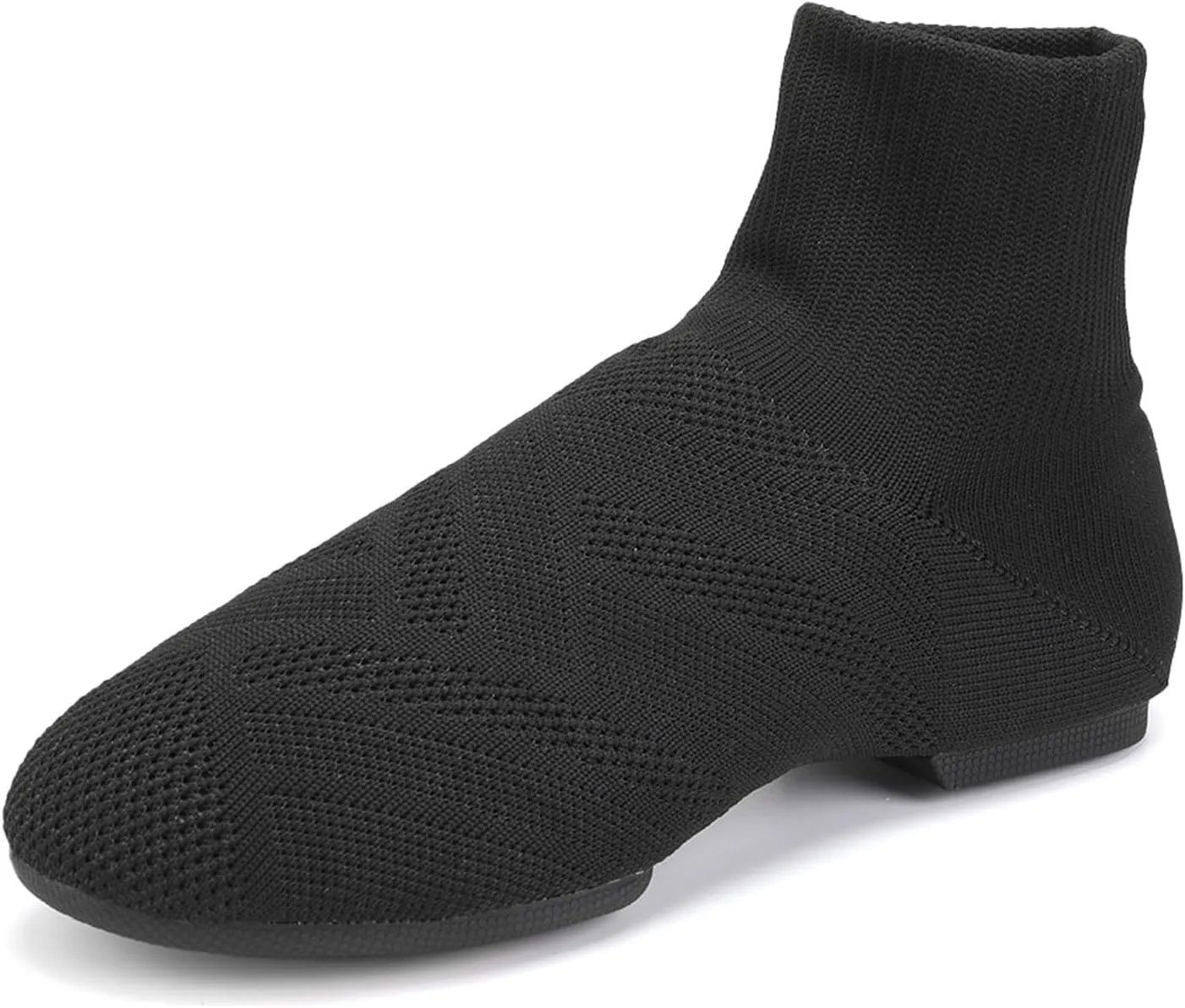 YKXLM Women Standard Practice Social Dance Sneaker Beginner Dance Practice Shoes for Women Low Heel Ballroom,Black,1" Heel,5 US
