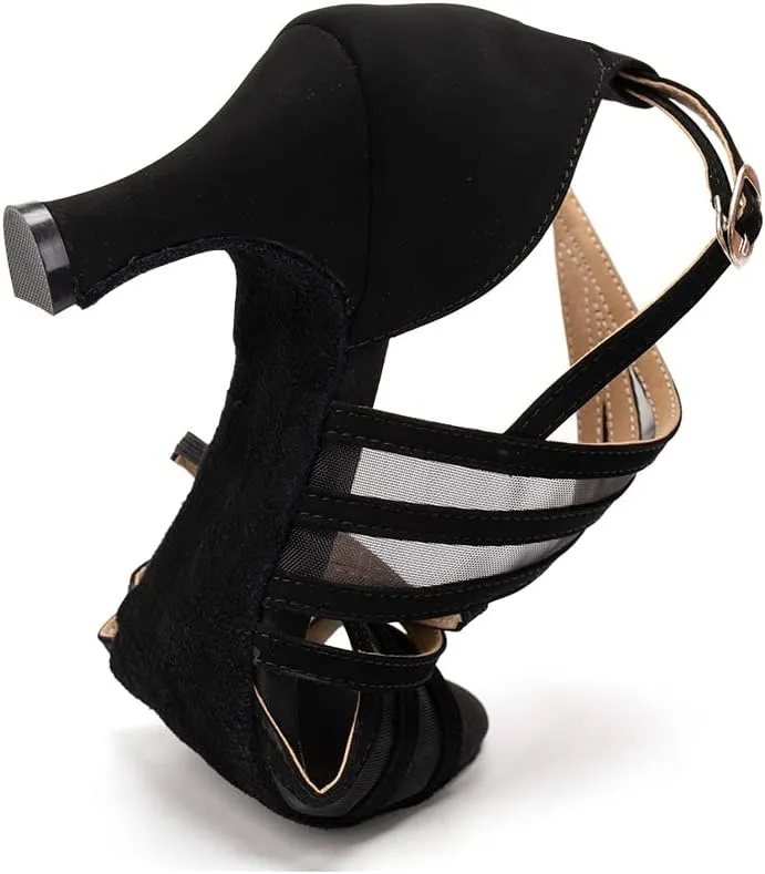 YKXLM Women's Professional Latin Dance Shoes Salsa Ballroom Wedding Dancing Shoes Model 027
