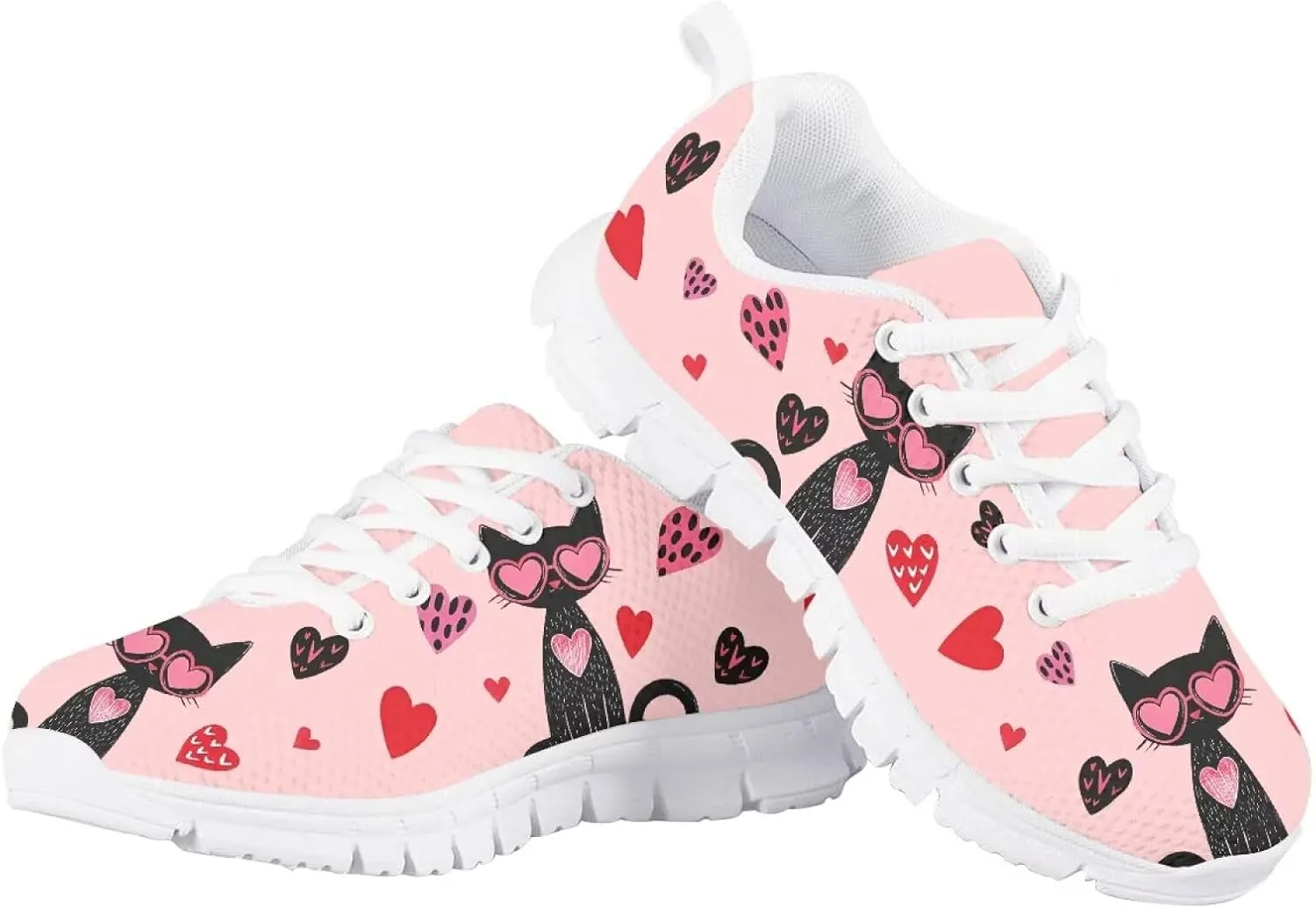 Yzaoxia Kids Sneakers Athletic Running Shoes Walking Footwear Lace Up Trainers Size 11-Size 5
