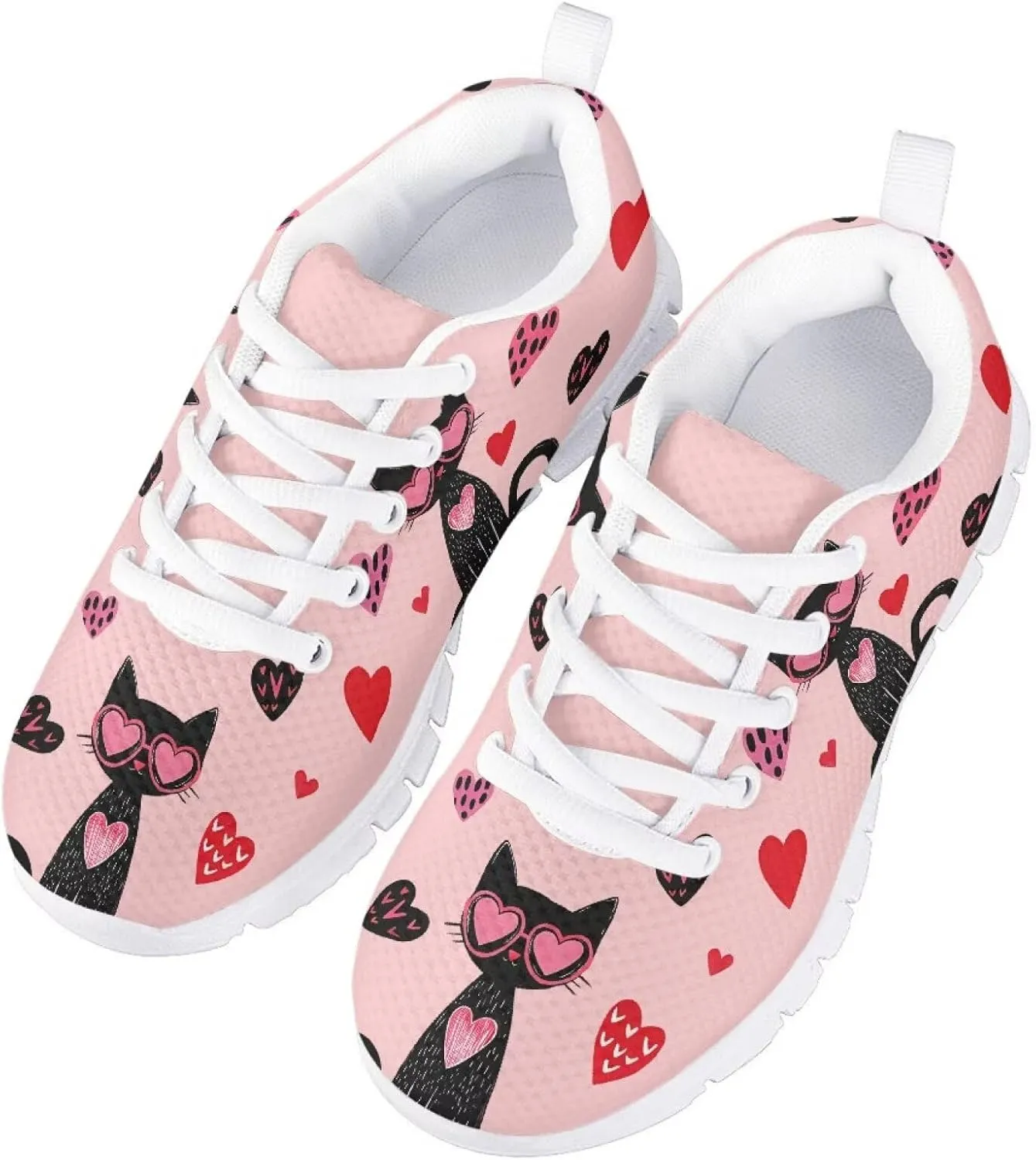 Yzaoxia Kids Sneakers Athletic Running Shoes Walking Footwear Lace Up Trainers Size 11-Size 5